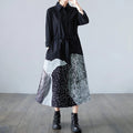 Vestido FS 103 Estilo Chemise Estampado Preto